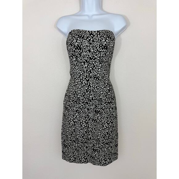 Trina Turk Strapless Cheetah Print Mini Dress Small Approx - Picture 1 of 5